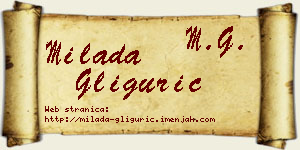 Milada Gligurić vizit kartica